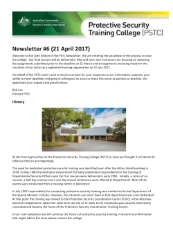 PSTC newsletter issue six - Attorney