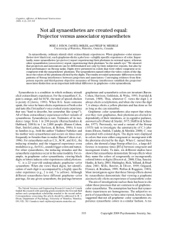 Not all synaesthetes are created equal: Projector