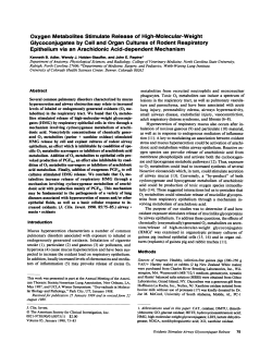 Oxygen Metabolites Stimulate Release of High-Molecular