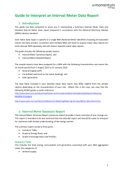 Guide to Interpret an Interval Meter Data Report