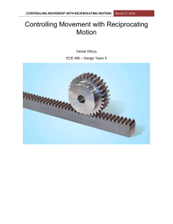 Controlling Movement with Reciprocating Motion