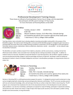 2014 training dates and descriptions
