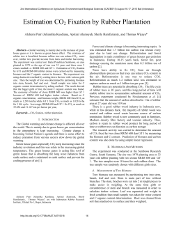 Estimation CO2 Fixation by Rubber Plantation