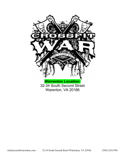 Warrenton Location: 32-34 South Second Street Warenton, VA 20186