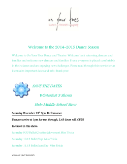 Monday 4pm Ballet/Jazz/Tap Miss Tricia