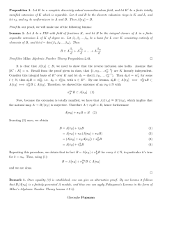 Proposition 1. Let K be a complete discretely