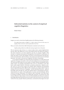 Inferential statistics in the context of empirical cognitive linguistics