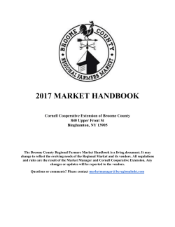 2017 market handbook - Broome County Regional Farmers Market