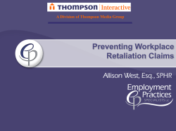 The High Cost of Getting Even: Preventing Retaliation Claims