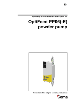 OptiFeed PP06(-E) powder pump
