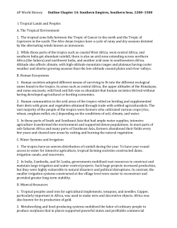 Chapter 14 Outline