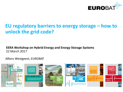EU regulatory barriers to energy storage