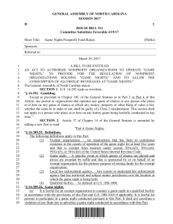 Game Nights/Nonprofit Fund