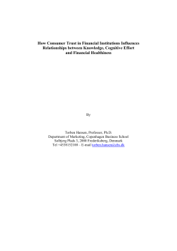 How Consumer Trust in Financial Institutions Influences
