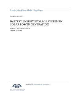 battery energy storage system in solar power
