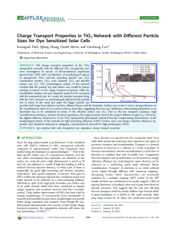 Charge Transport Properties in TiO2 Network with Different Particle