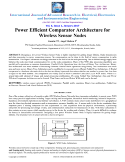 Power Efficient Comparator Architecture for Wireless Sensor Nodes