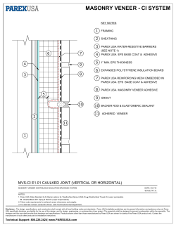 masonry veneer - ci system