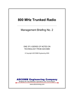 800 MHz Trunked Radio