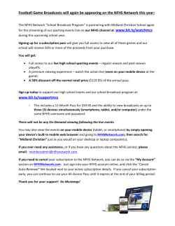 Football Game Broadcasts will again be appearing on the NFHS