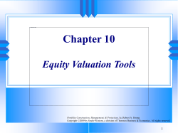 Chapter 10 Equity Valuation Tools