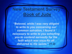 New Testament Survey: Book of Jude