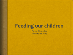 Feeding our children