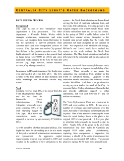 RATE REVIEW PROCESS Background City Light
