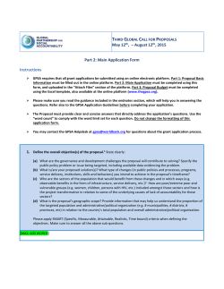 Part 2: Main Application Form - Global Partnership for Social