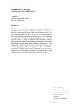 Thermodynamic Optimism: Three Energy / Material Dialogues Lisa