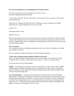 The Top Ten Questions Every Swimming Parent Wants to Know The
