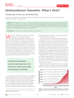 Semiconductor Nanowire: What`s Next?