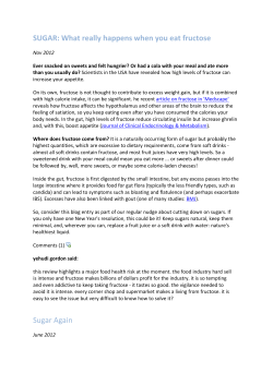 SUGAR: What really happens when you eat fructose Sugar Again