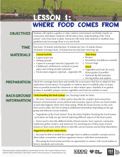 Lesson 1 Where Food Comes From