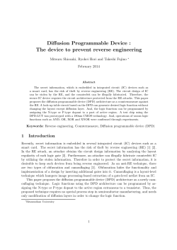 Diffusion Programmable Device : The device to prevent reverse