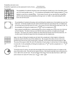 Probability and sector area- Probability in geometry can be