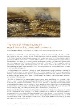 The Nature of Things: thoughts on organic