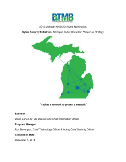 Michigan Cyber Disruption Response Strategy