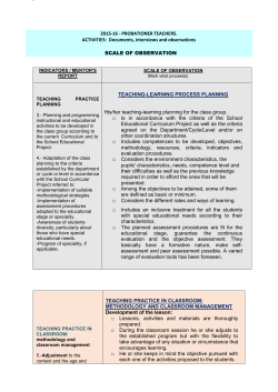 Scale of Observation - basque.inspectorate.erasmusplus