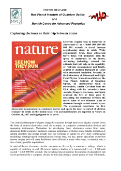 Capturing electrons on their trip between atoms