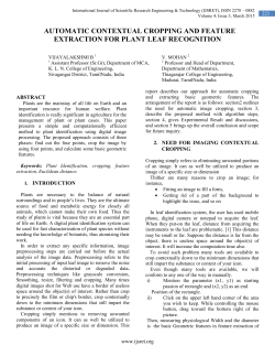 automatic contextual cropping and feature extraction for plant leaf