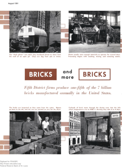Fifth District Firms Produce One- Fifth of the 7 Billion Bricks