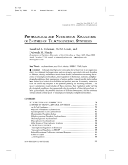 PHYSIOLOGICAL AND NUTRITIONAL REGULATION OF ENZYMES