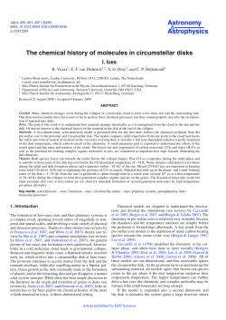 The chemical history of molecules in circumstellar disks
