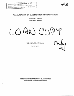 measurement of electron-ion recombination