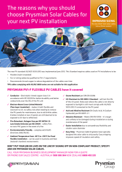 The reasons why you should choose Prysmian Solar Cables for your