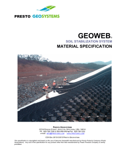 Geoweb Cellular Confinement System Material Specification