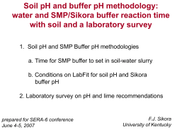 Soil pH and Buffer pH Methodology
