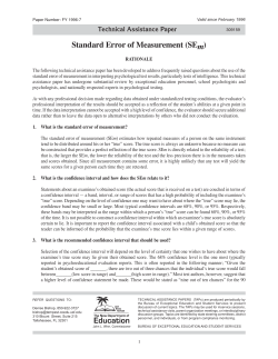 Standard Error of Measurement (SE m)