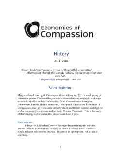 Economics of Compassion, Inc, is Greater Cincinnati`s effort to